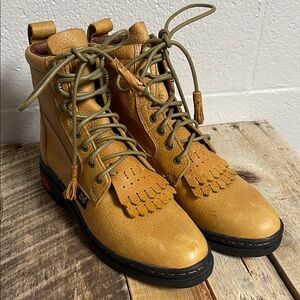 Justin Boots Women's Tan Lace Up Boots